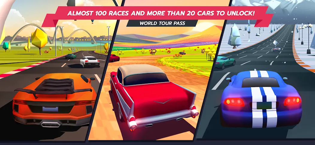 Скачать Horizon Chase – Arcade Racing (Хорайзон Чейс) взлом на бесконечные деньги + мод меню screen 2