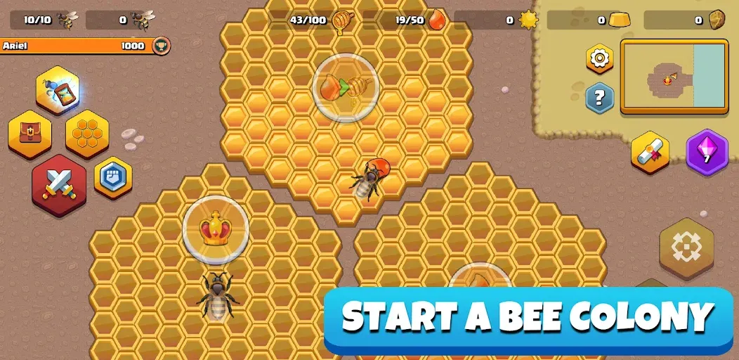 Скачать Pocket Bees: Colony Simulator (Покет Биз) взлом на бесконечные деньги + мод меню screen 1