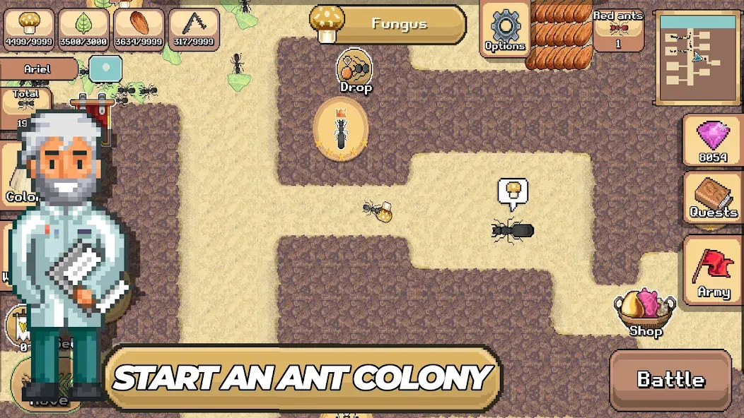 Скачать Pocket Ants: Colony Simulator (Покет Муравьи) взлом на бесконечные деньги + мод меню screen 1