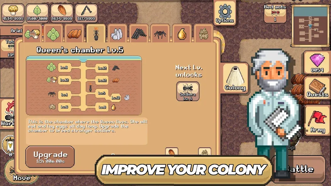 Скачать Pocket Ants: Colony Simulator (Покет Муравьи) взлом на бесконечные деньги + мод меню screen 3