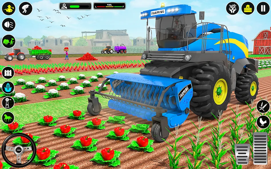 Скачать Tractor Farming: Tractor Games (Тракторное хозяйство) взлом на бесконечные деньги + мод меню screen 2