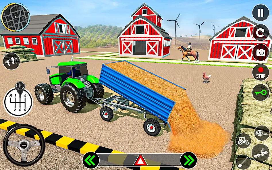 Скачать Tractor Farming: Tractor Games (Тракторное хозяйство) взлом на бесконечные деньги + мод меню screen 5