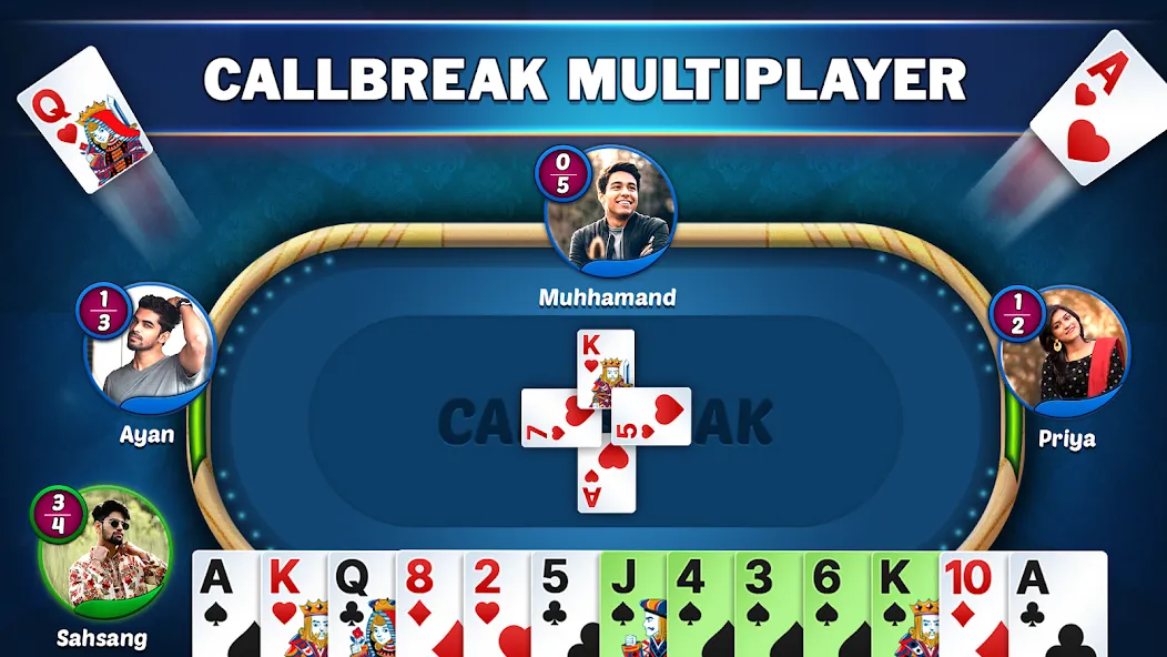 Скачать Callbreak Star — Card Game (Коллбрик Стар) взлом на бесконечные деньги + мод меню screen 1