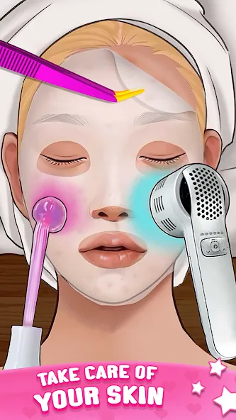 Скачать ASMR Doctor Game: Makeup Salon взлом на бесконечные деньги + мод меню screen 4