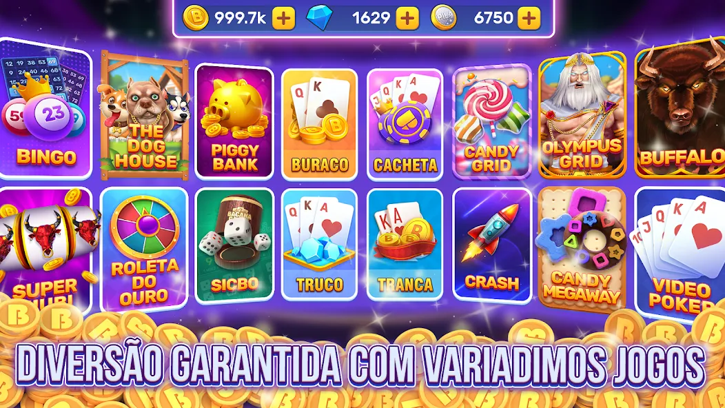 Скачать Bacana Games: Buraco & Slots (Бакана Геймс) взлом на бесконечные деньги + мод меню screen 1