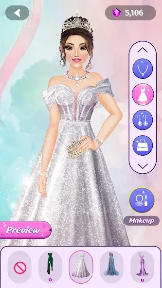 Скачать Dress Up Fashion: Makeup Games взлом на бесконечные деньги + мод меню screen 2