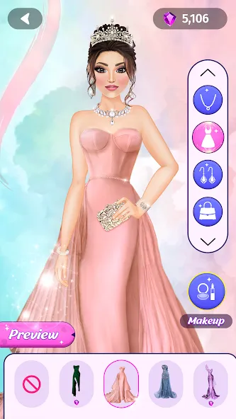 Скачать Dress Up Fashion: Makeup Games взлом на бесконечные деньги + мод меню screen 5