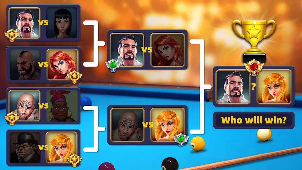 Скачать 8 Pool Clash (Пул Клаш) взлом на бесконечные деньги + мод меню screen 4