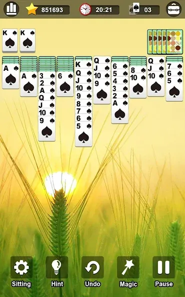 Скачать Spider Solitaire взлом на бесконечные деньги + мод меню screen 3