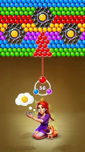 Скачать Bubble Shooter Kingdom взлом на бесконечные деньги + мод меню screen 1