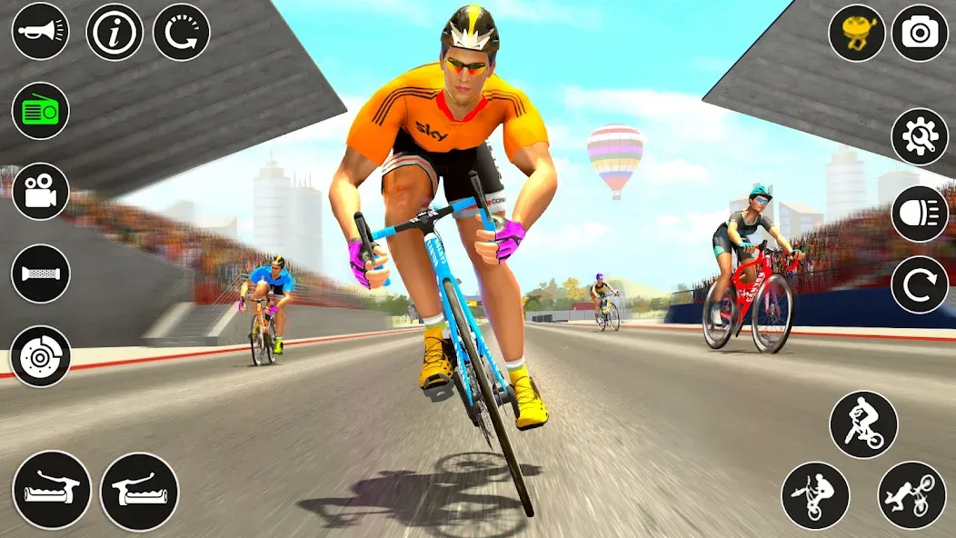 Скачать BMX Cycle Race 3d Cycle Games (гонка на велосипедах 3D игры на велосипеде) взлом на бесконечные деньги + мод меню screen 2