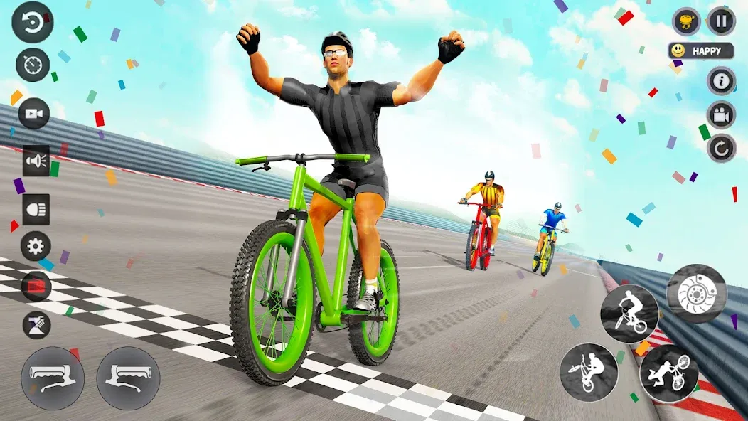 Скачать BMX Cycle Race 3d Cycle Games (гонка на велосипедах 3D игры на велосипеде) взлом на бесконечные деньги + мод меню screen 3