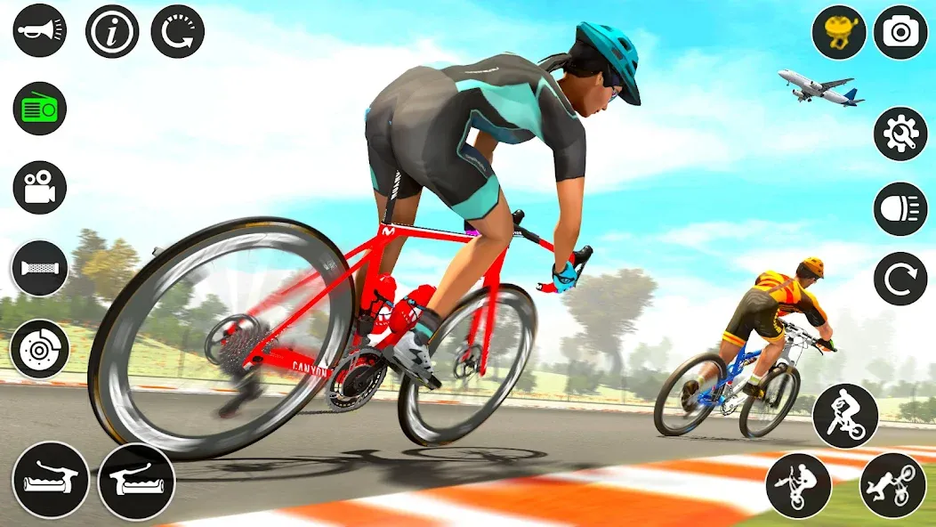 Скачать BMX Cycle Race 3d Cycle Games (гонка на велосипедах 3D игры на велосипеде) взлом на бесконечные деньги + мод меню screen 5