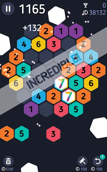 Скачать Make7! Hexa Puzzle взлом на бесконечные деньги + мод меню screen 4