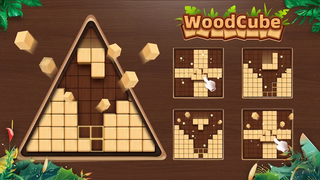 Скачать WoodCube — Woody Puzzle (ВудКуб) взлом на бесконечные деньги + мод меню screen 1