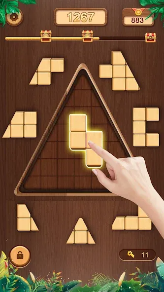 Скачать WoodCube — Woody Puzzle (ВудКуб) взлом на бесконечные деньги + мод меню screen 2