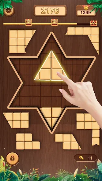 Скачать WoodCube — Woody Puzzle (ВудКуб) взлом на бесконечные деньги + мод меню screen 3