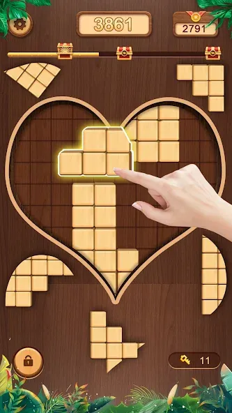 Скачать WoodCube — Woody Puzzle (ВудКуб) взлом на бесконечные деньги + мод меню screen 4