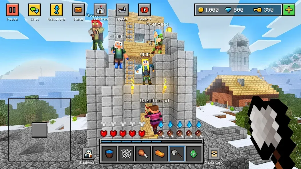 Скачать Block World 3D: Craft & Build взлом на бесконечные деньги + мод меню screen 3