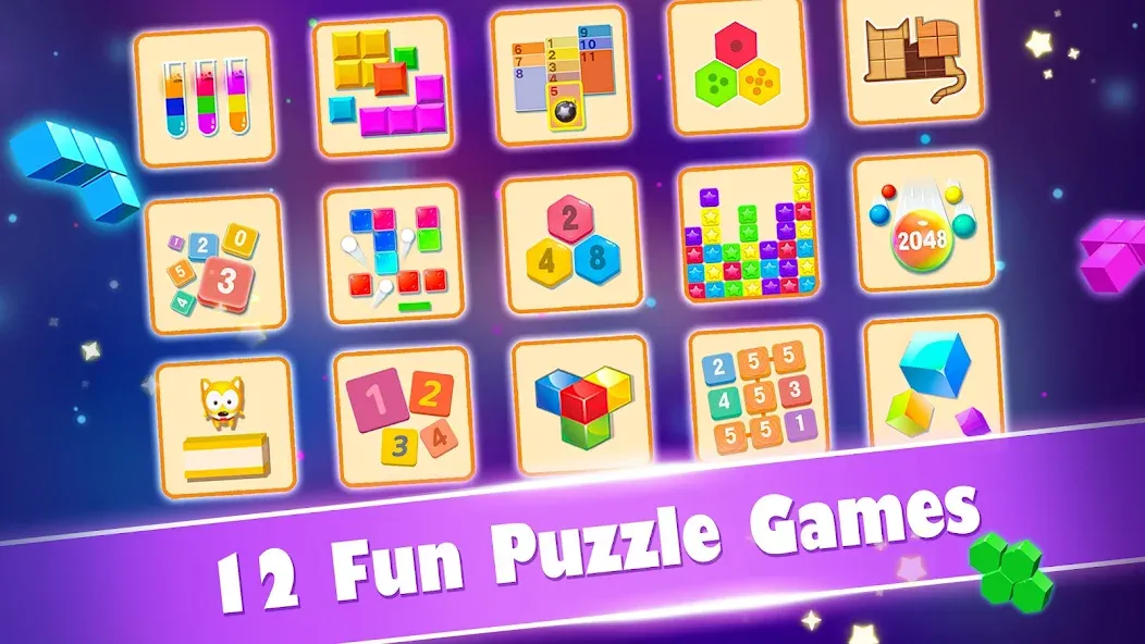 Скачать Block Gems: Block Puzzle Games (Блок драгоценные камни) взлом на бесконечные деньги + мод меню screen 1