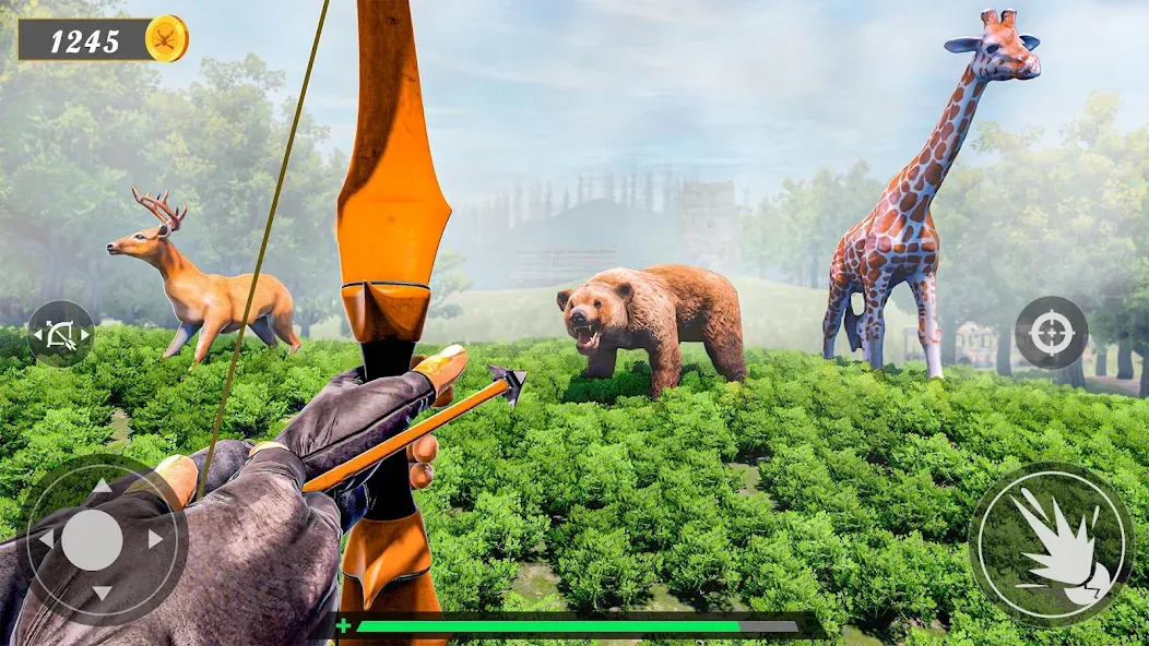 Скачать Animal Archery Hunting Games взлом на бесконечные деньги + мод меню screen 3