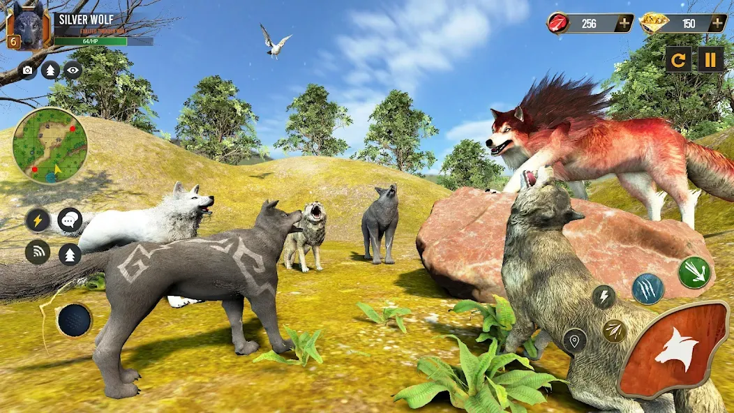 Скачать Wild Wolf Simulator Wolf Games взлом на бесконечные деньги + мод меню screen 1