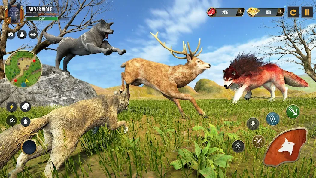 Скачать Wild Wolf Simulator Wolf Games взлом на бесконечные деньги + мод меню screen 2