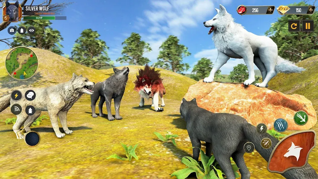 Скачать Wild Wolf Simulator Wolf Games взлом на бесконечные деньги + мод меню screen 3