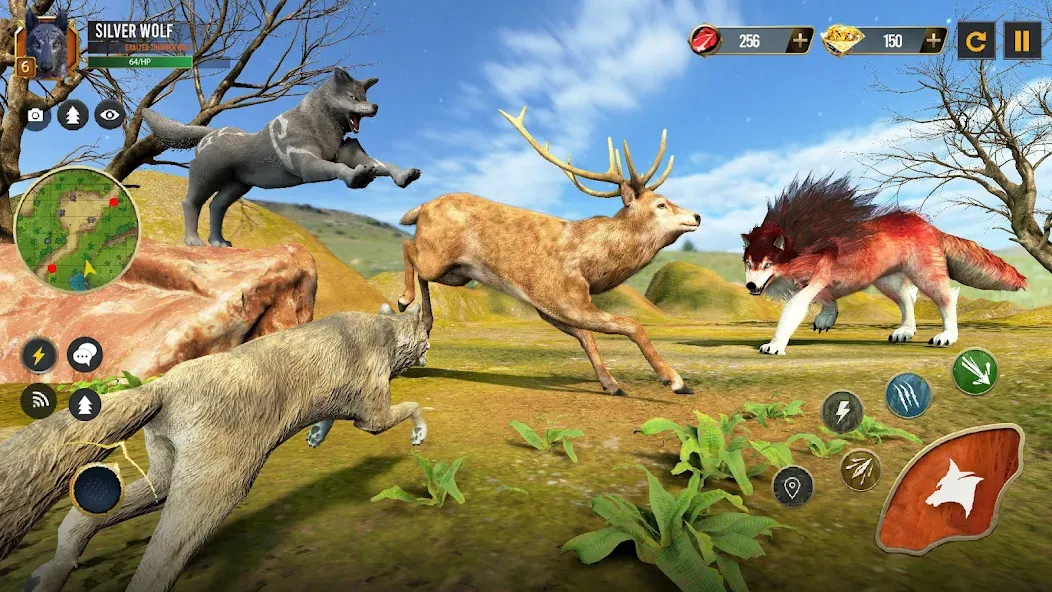 Скачать Wild Wolf Simulator Wolf Games взлом на бесконечные деньги + мод меню screen 5