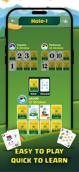 Скачать Play Nine: Golf Card Game (Плей Найн) взлом на бесконечные деньги + мод меню screen 2