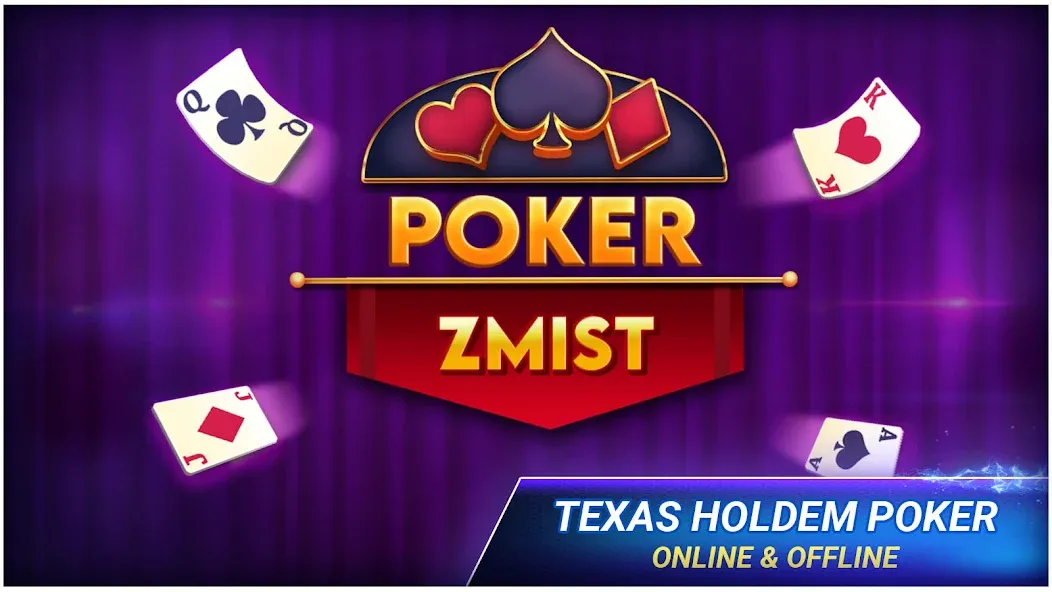 Скачать Poker Texas Holdem (Покер Техасский Холдем) взлом на бесконечные деньги + мод меню screen 1