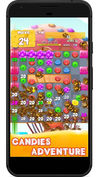 Скачать Candy 2024-Candy Match 3 Game (Кэнди 2023) взлом на бесконечные деньги + мод меню screen 1