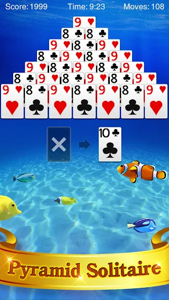 Скачать Pyramid Solitaire взлом на бесконечные деньги + мод меню screen 1