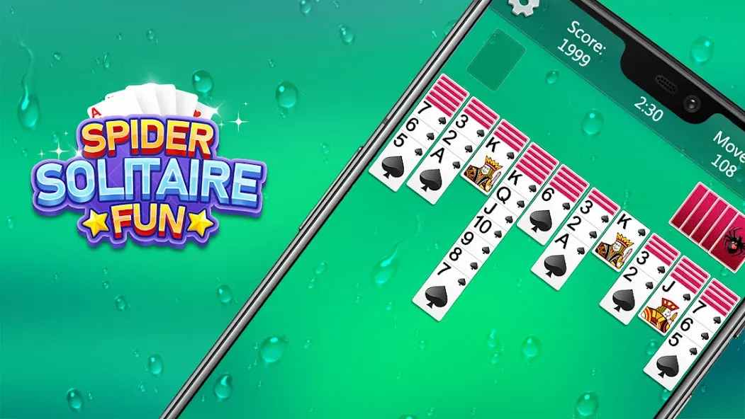 Скачать Spider Solitaire Fun (Спайдер Солитер Фан) взлом на бесконечные деньги + мод меню screen 3