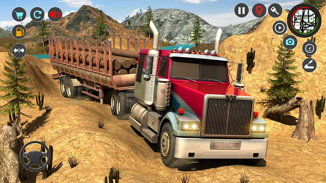 Скачать Transport Simulator Truck Game взлом на бесконечные деньги + мод меню screen 1