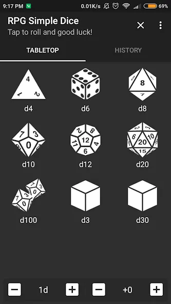 Скачать RPG Simple Dice взлом на бесконечные деньги + мод меню screen 1