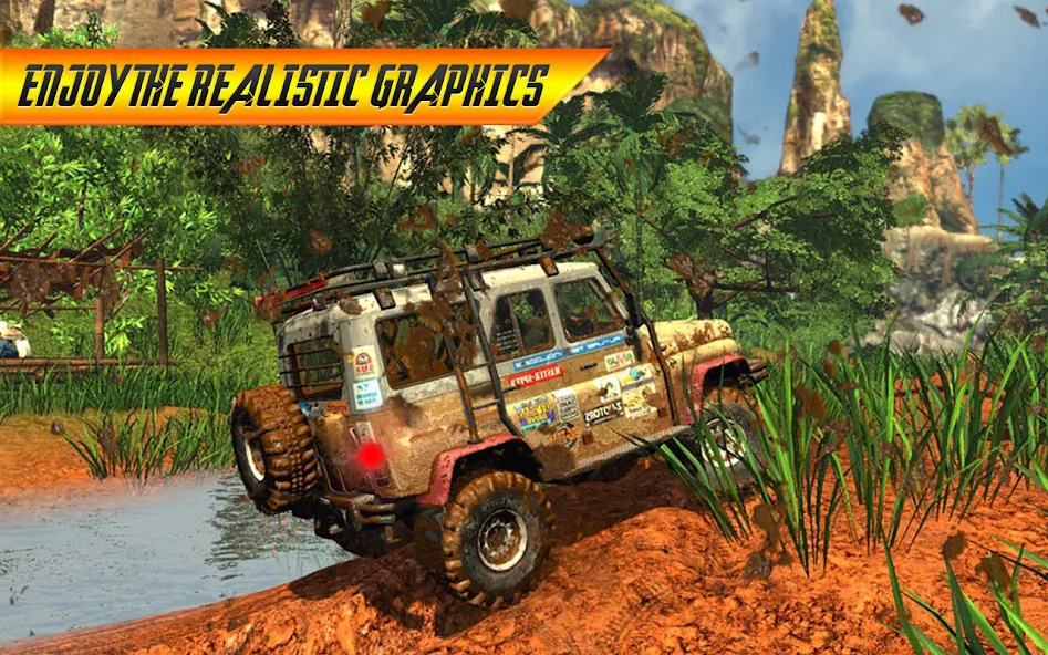 Скачать Offroad Jeep Driving Simulator взлом на бесконечные деньги + мод меню screen 1