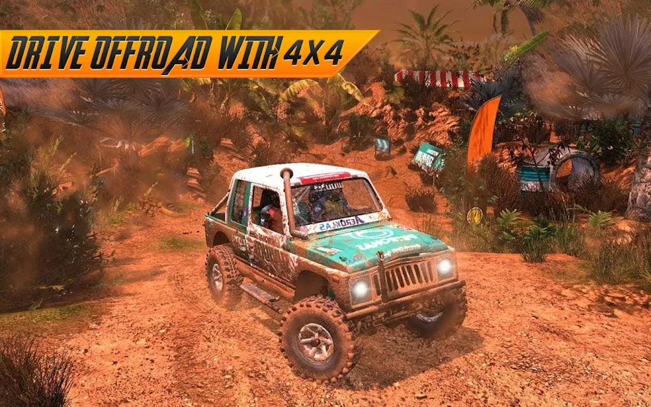 Скачать Offroad Jeep Driving Simulator взлом на бесконечные деньги + мод меню screen 3