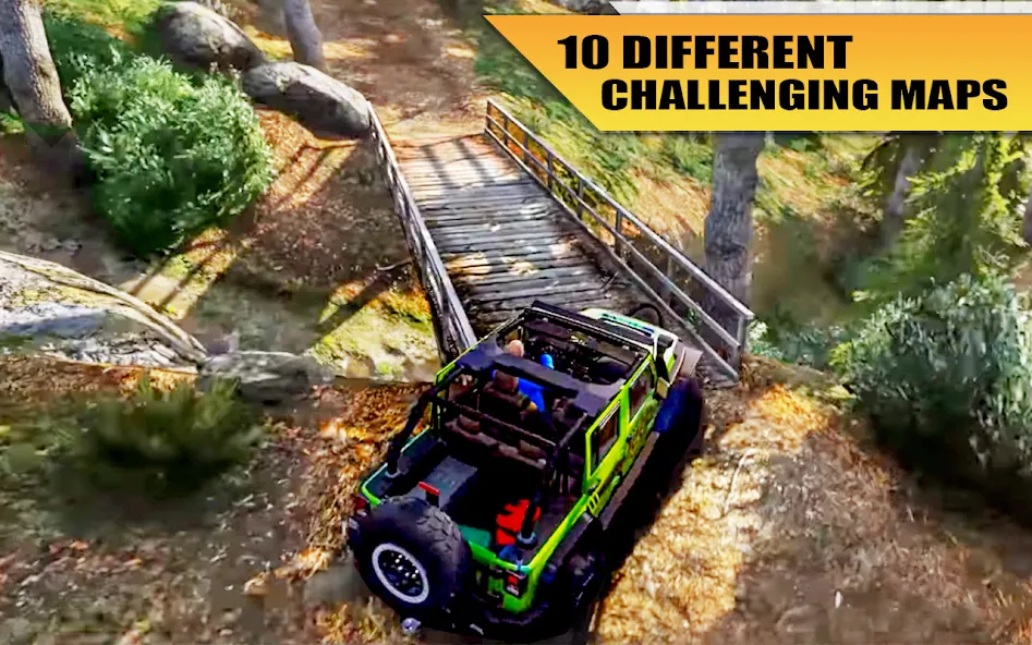 Скачать Off Road Jeep Drive Simulator взлом на бесконечные деньги + мод меню screen 4