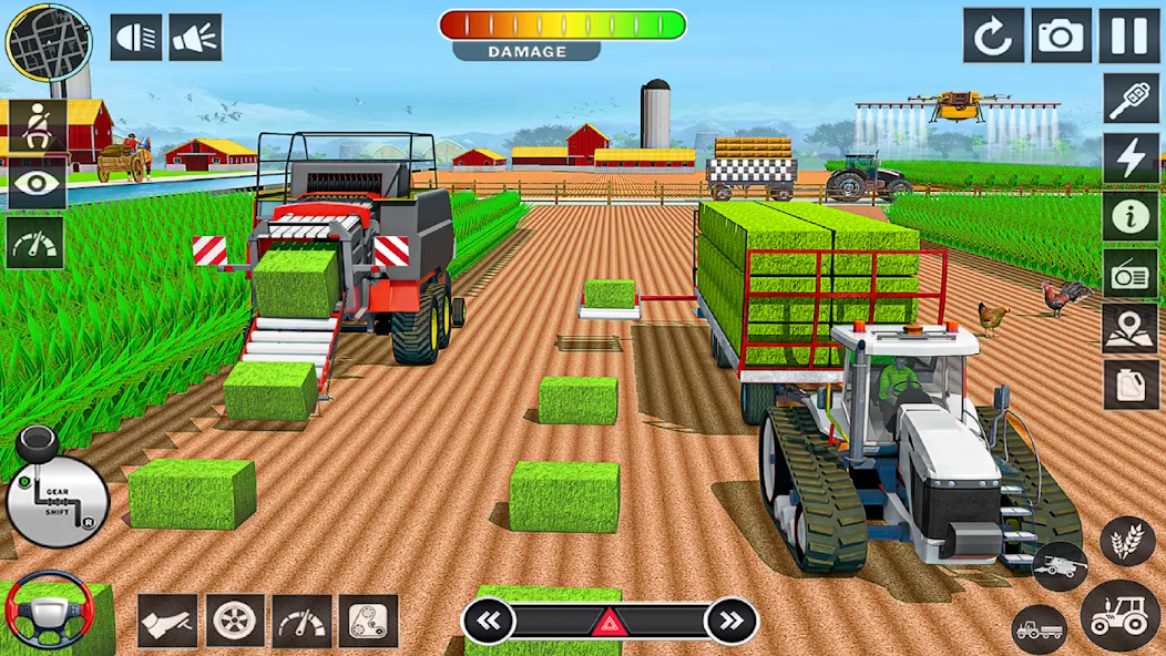 Скачать Big Tractor Farming Simulator (Биг Трактор Фарминг Симулятор) взлом на бесконечные деньги + мод меню screen 5