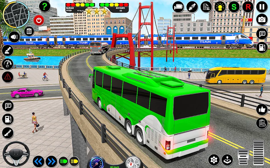 Скачать City Bus Simulator 3D Bus Game (Симулятор городского автобуса 3D  игра   ) взлом на бесконечные деньги + мод меню screen 4