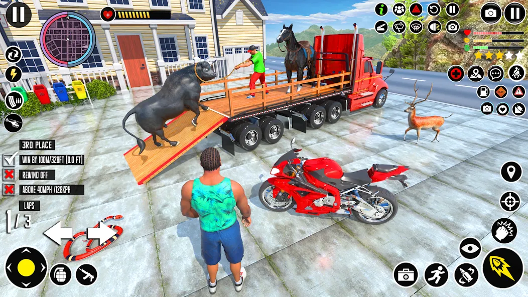 Скачать Animal Transport Truck Game 3D взлом на бесконечные деньги + мод меню screen 1