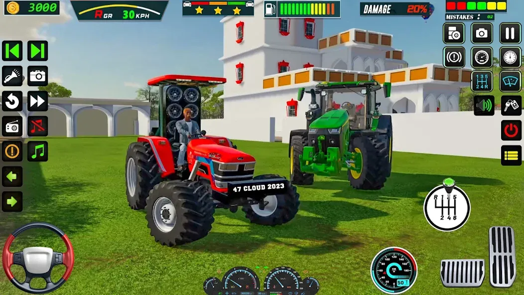 Скачать US Tractor Farming Games 3d взлом на бесконечные деньги + мод меню screen 1