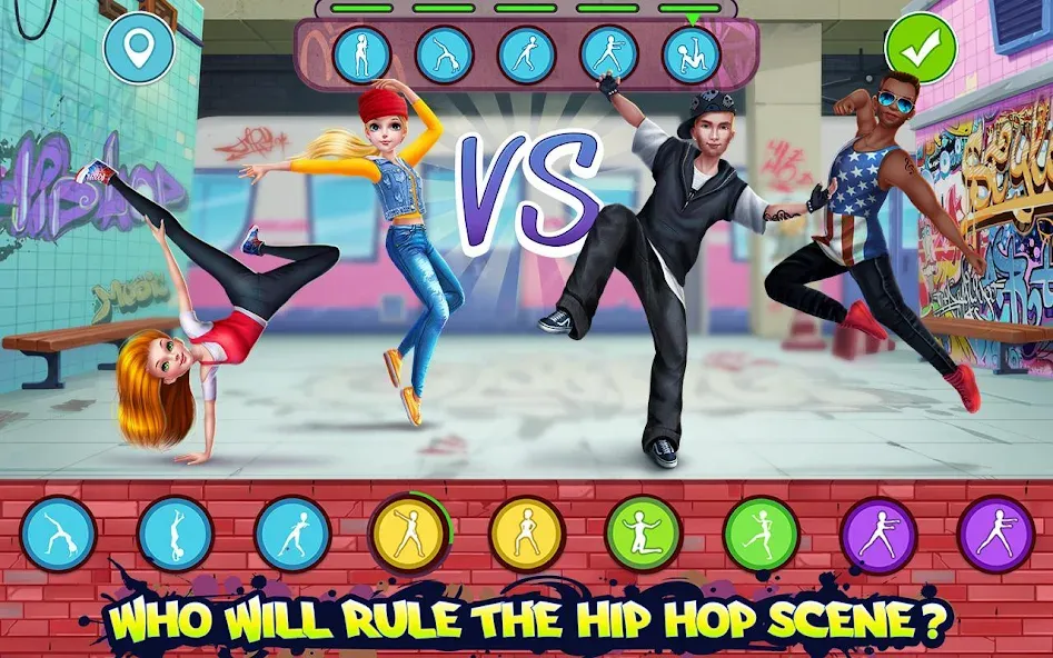 Скачать Hip Hop Battle — Girls vs Boys взлом на бесконечные деньги + мод меню screen 1