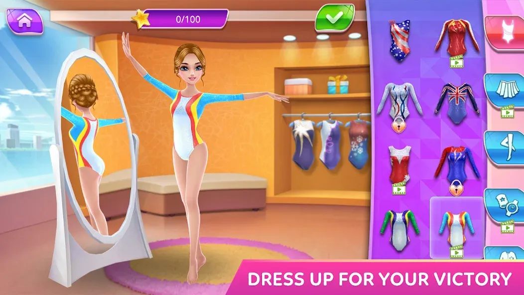 Скачать Gymnastics Superstar Star Girl взлом на бесконечные деньги + мод меню screen 1