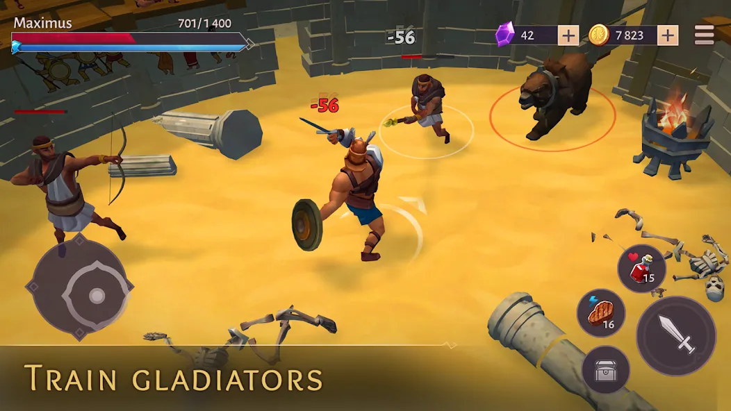 Скачать Gladiators: Survival in Rome взлом на бесконечные деньги + мод меню screen 3