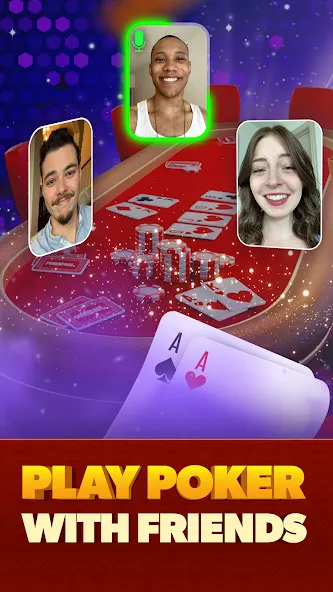 Скачать Poker Face: Texas Holdem Poker (Покер Фейс) взлом на бесконечные деньги + мод меню screen 1