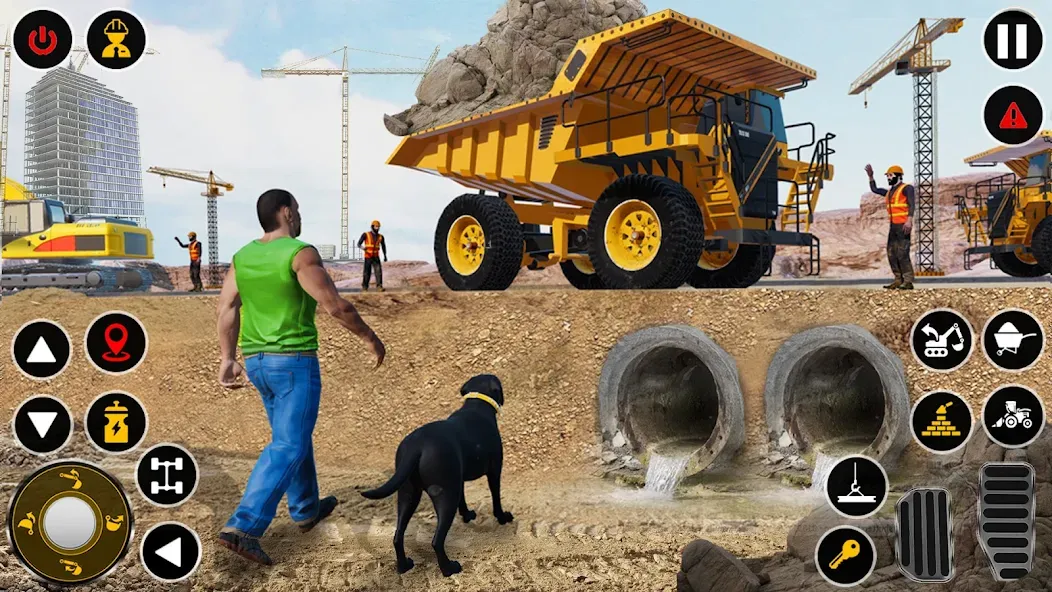 Скачать Construction Dump Truck Game (Конструкционный симулятор самосвала) взлом на бесконечные деньги + мод меню screen 3