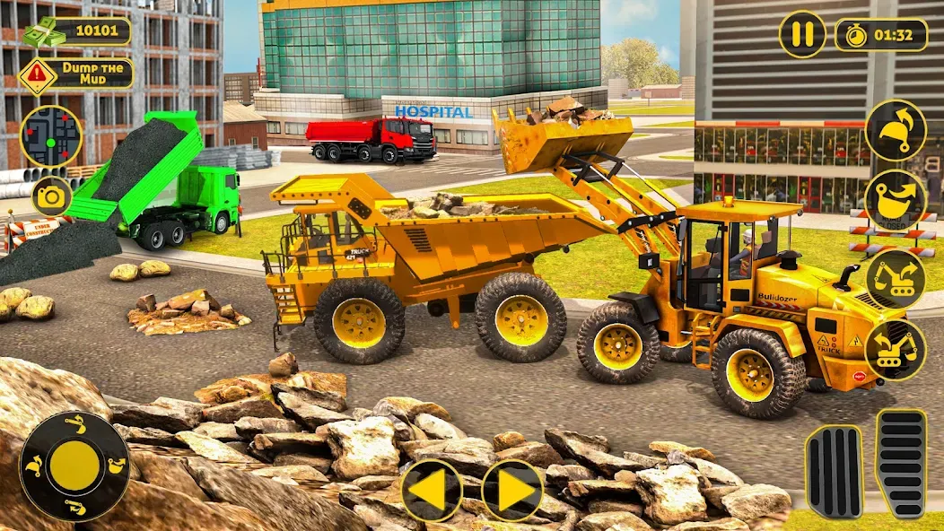 Скачать Construction Dump Truck Game (Конструкционный симулятор самосвала) взлом на бесконечные деньги + мод меню screen 4