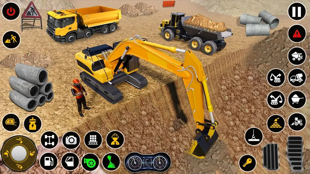 Скачать Construction Dump Truck Game (Конструкционный симулятор самосвала) взлом на бесконечные деньги + мод меню screen 5